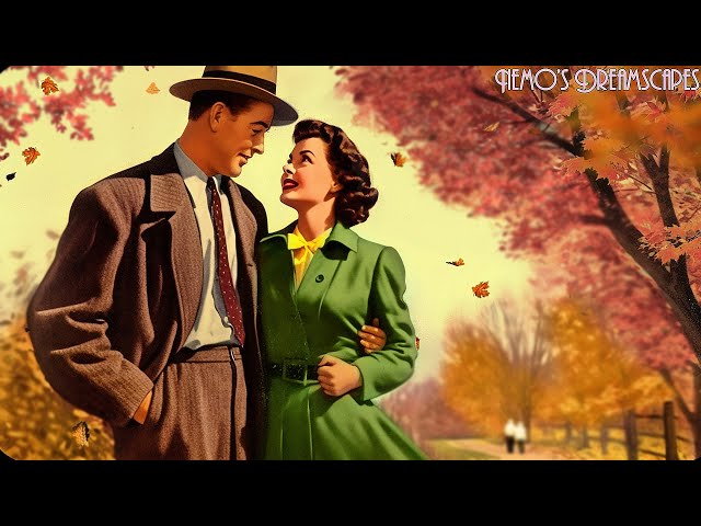 September 1947, a great Autumn day trough the falling leaves 🍂 ASMR (vintage oldies music + reverb)