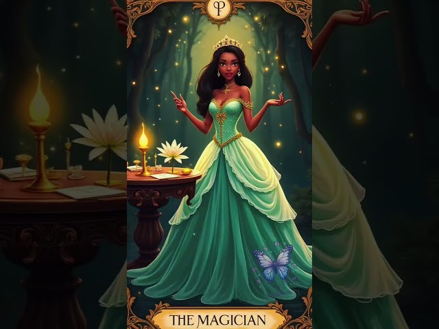 🐸Tiana---The Magician | Disney Tarot Card Art🎴