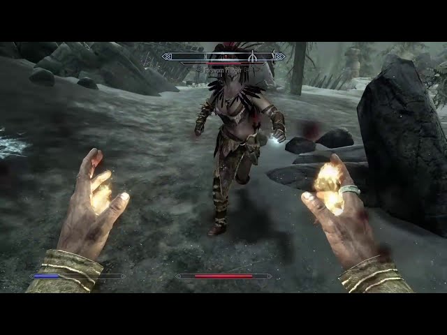 Skyrim - Forsworn Pillager FULL FIGHT