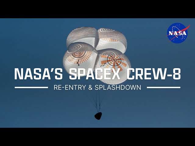 NASA’s SpaceX Crew-8 Re-entry and Splashdown