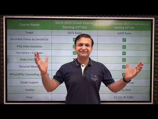 Gate Guidance Crash Course With Sanchit Jain Sir from 21th Oct