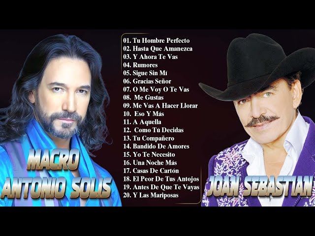 Marco Antonio Solís y Joan Sebastian: 30 Grandes Éxitos Románticos y Rancheros - Inolvidables 2024