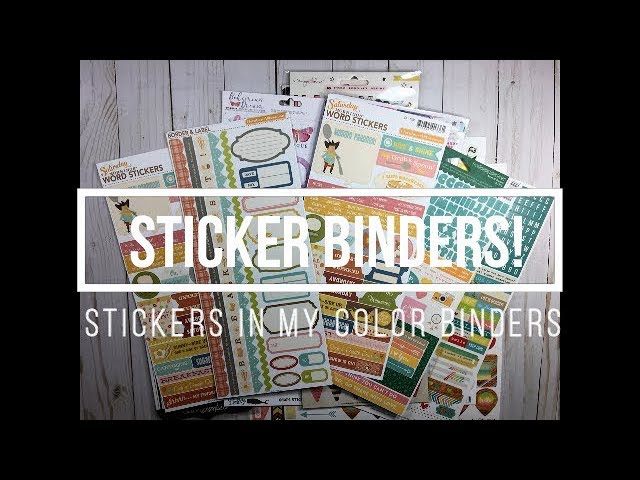 Organizing Stickers // My Color Binders