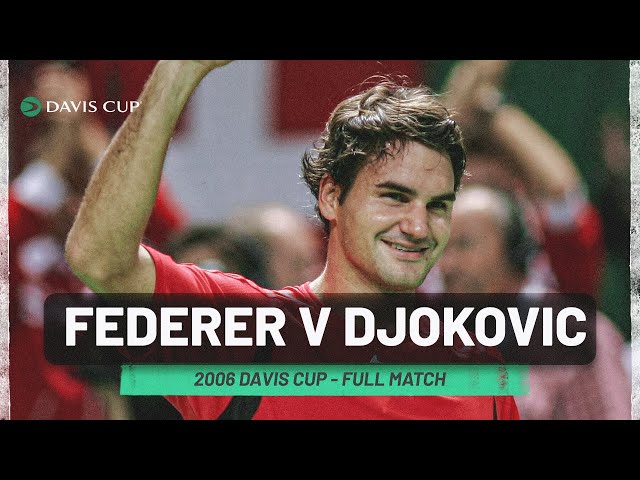 When greats collide! Roger Federer v Novak Djokovic 2006 Davis Cup Full Match 🔥