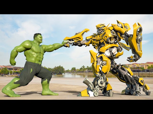 The Avengers x Transformers - Bumblebee vs Hulk Epic Battle | Paramount Pictures [HD] #8