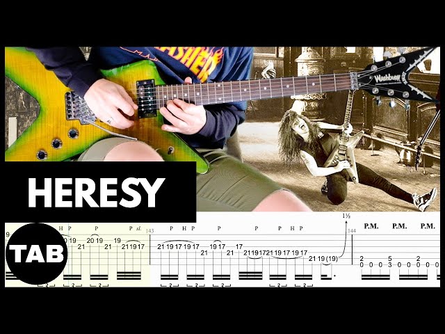 HERESY Pantera Guitar TAB | Cover | Lesson | Tutorial