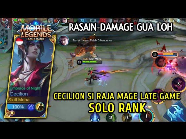 Cecilion The Mage King Late Game Solo Rank Gameplay Skill Moba Mobile Legends