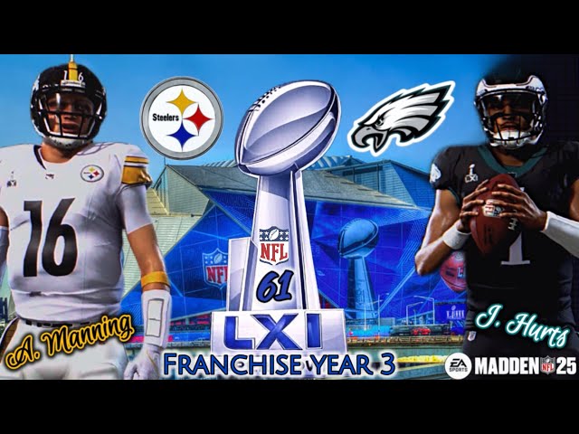 Eagles Vs Steelers in Super Bowl LXI. Madden NFL 25 Franchise Mode S3.