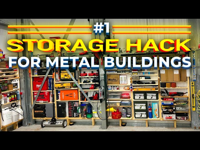 #1 Metal Building Storage Hack Part 1.  Finding storage in areas that never were possible.