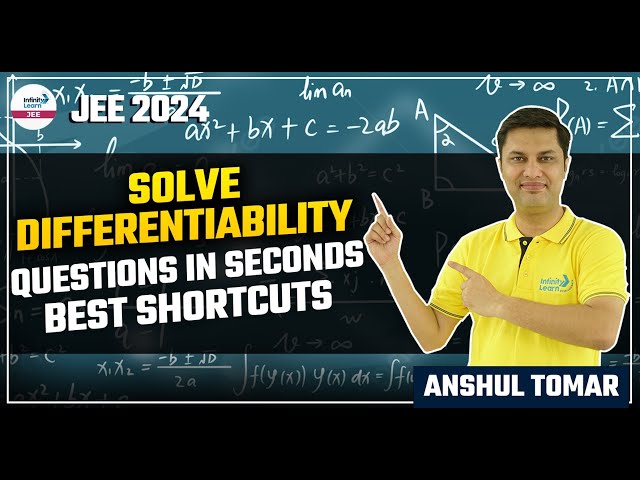 Solve Differentiability questions in seconds: Best shortcuts || || LIVE || Infinity Learn JEE