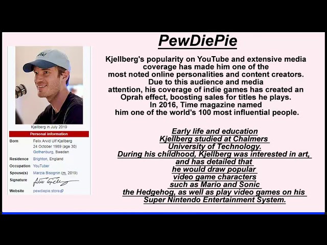 PewDiePie   who am i  Felix arvid ulf kjellberg