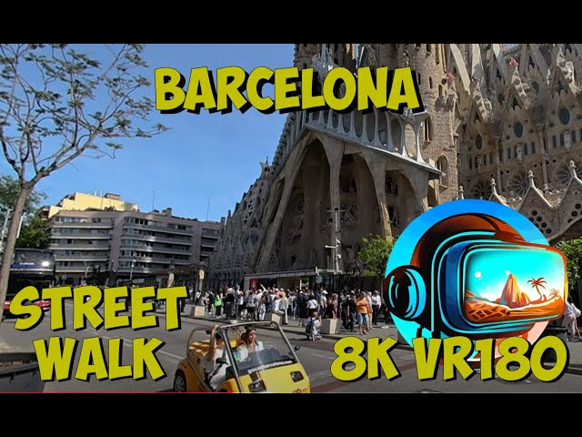 08 Barcelona Spain people watching at Basílica de la Sagrada Família 8K 4K VR180 3D Travel