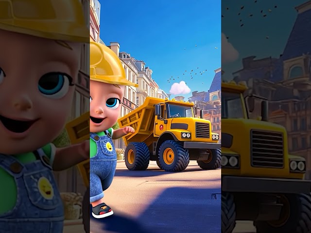 #Shorts | Big Construction Trucks 🚜🏗️🎵 | LooLoo Kids - Fun Vehicles Short for Kids