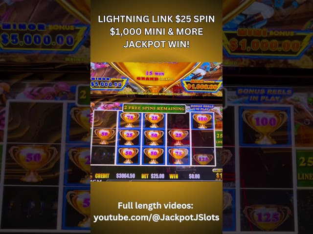 $25 spin leads to a jackpot on Best Bet Lightning Link slot