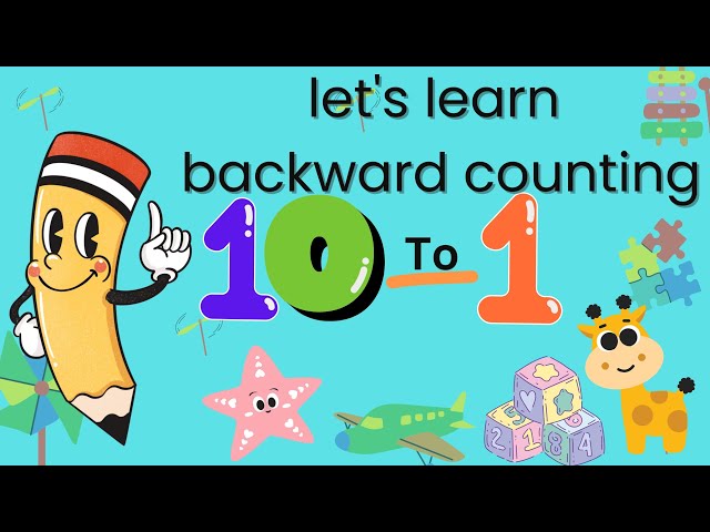 Backward Counting for Kids | Fun 10 to 1 Counting | Kindergarten Educational Video