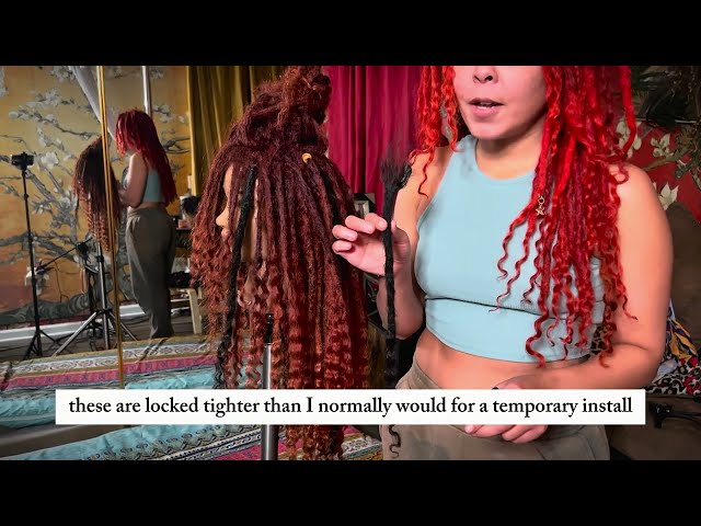 2 Temporary Methods of Installing Curly Locs Extensions (including making crochet loops instantly!)