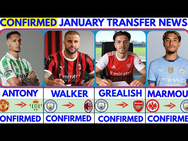 🚨THE LATEST CONFIRMED TRANSFER NEWS AND RUMOURS TRANSFERS WINTER 2025|walker✔️grealish✔️marmoush✔️