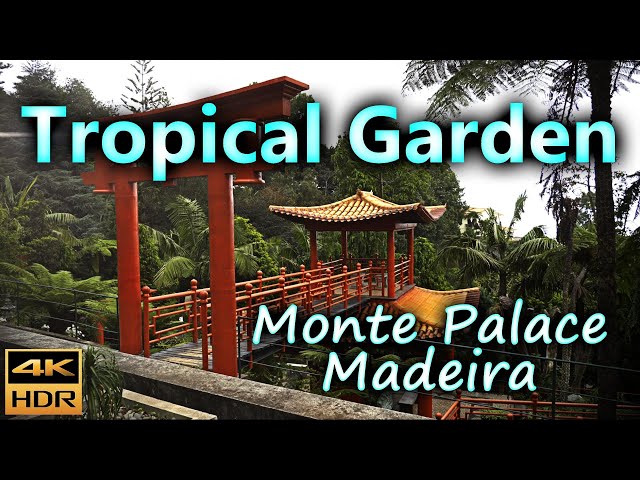 The Monte Palace, tropical Japanese garden in Funchal / Madeira, Portugal / 4K HDR