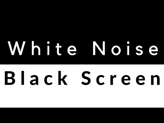 (No Ad Breaks) Black Screen WHITE NOISE - White Noise For Sleeping | Sleep, Study and Concentration