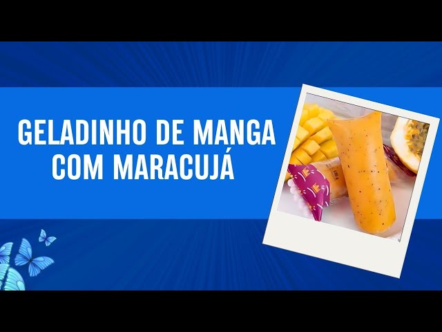 Geladinho de manga com maracujá que não te engorda