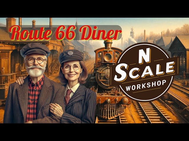 Ready Built Route 66 Diner N Scale Building Model Railroad Layouts - with Lights, Handcrafted