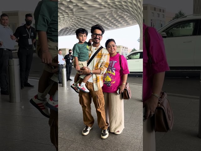 Bharti Singh & Harsh Limbachiyaa Spotted at Mumbai Airport #bhartisingh #harshlimbachiyaa #bollywood