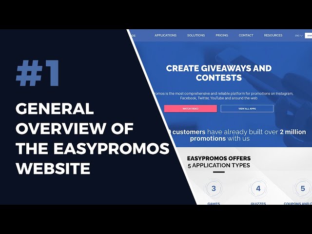 General Overview Of The Easypromos Website