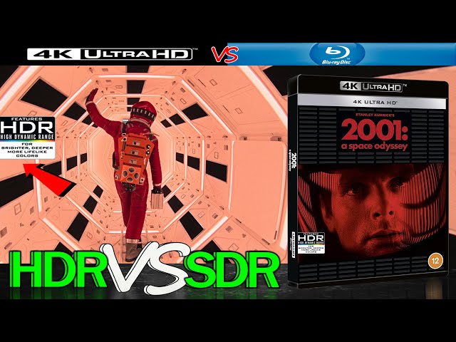 2001 A Space Odyssey 1968 4K UHD HDR vs 1080p BluRay SDR 100nits #TRUE_DIFFERENCE #WATCH_IN_HDR