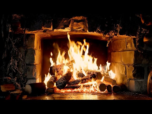 🔥 Cozy Fireplace Ambience 3hrs | Relaxing Crackling Logs & Burning Fire [ASMR]