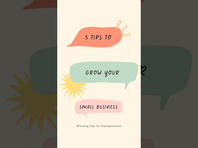 5 Tips to Grow Your Small Business 💡 #smallbusinesstips #smallbusines #smallbusinesstips