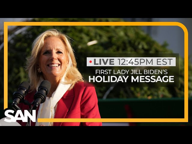 LIVE: First Lady Jill Biden Delivers Remarks Offering her Holiday Message to the Nation