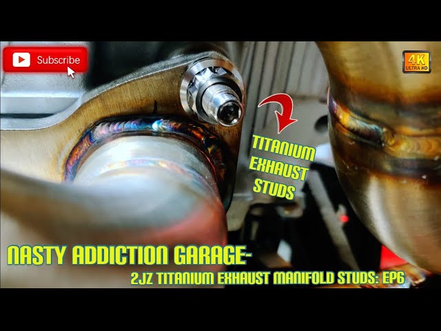 Nasty Addiction Garage-  How to Install 2jz Titanium Exhaust studs on an Mr2.