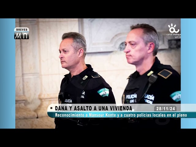 241128 #PolicíaLocalMálaga #Ayuntamiento 👮‍♂️ Distinción Agentes Detenido Asalto Chalé 📺Canal Málaga