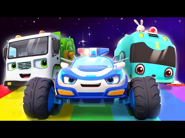 Who Threw the Trash Around? | Police Car🚓| Monster Trucks | Car Cartoon & Songs | Wheely World