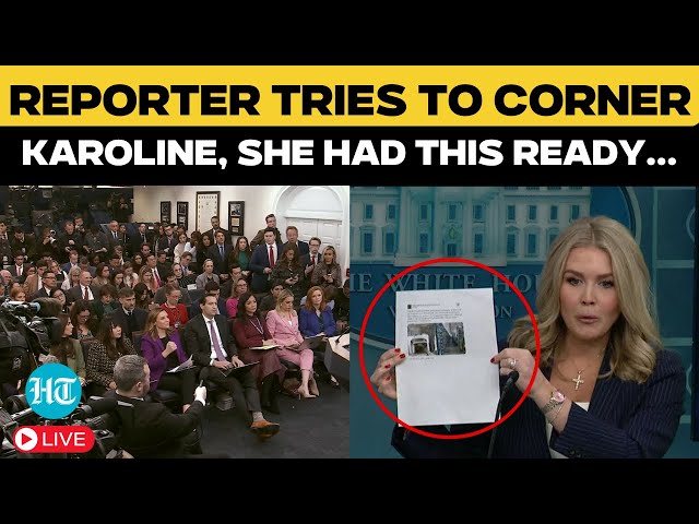 LIVE: Karoline Leavitt's Brutal Surprise For Reporter Amid Media Bid To Corner Trump, Elon On DOGE