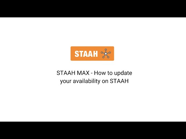 STAAH MAX How to update your Availability on STAAH