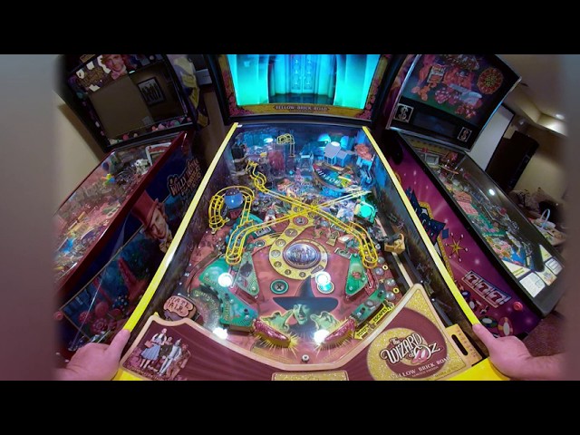 VR 360 Live Pinball Playfield Jersey Jack Yellow Brick Road.