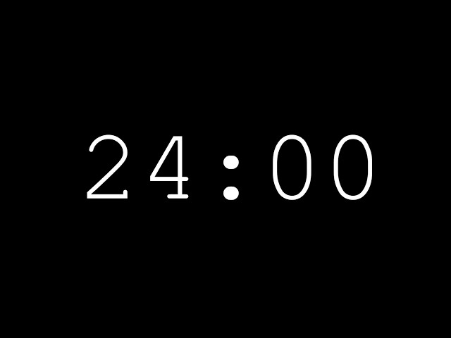 24 Minute Minimalist Silent Countdown Timer With Alarm