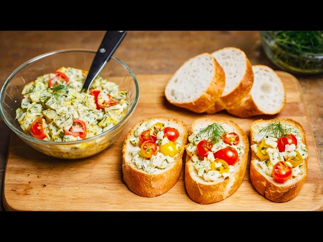 These sandwiches will disappear from the table in 1 minute! Delicious appetizer in 10 min