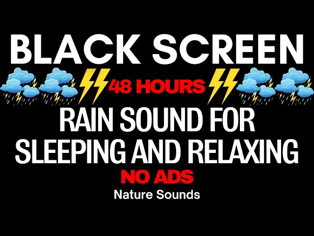 Peaceful Rain Sounds for Studying and Focus | Black Screen for Relaxation