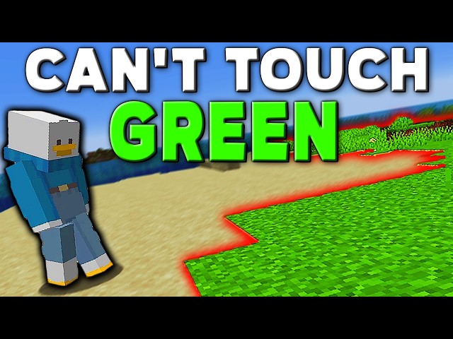 Can I Beat Minecraft WITHOUT Touching GREEN?