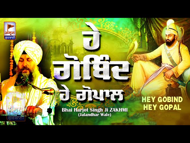 ਹੇ ਗੋਬਿੰਦ ਹੇ ਗੋਪਾਲ ਹੇ ਦਇਆਲ ਲਾਲ | Bhai Harzot Singh ZAKHMI (Jalandhar Wale) @AmritGurbani24x7 FULL HD