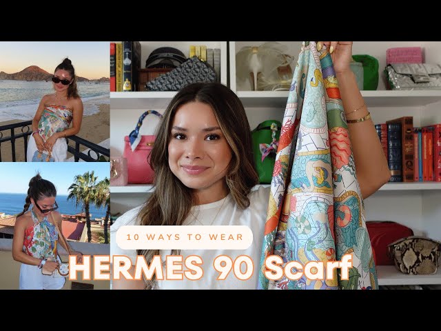 Hermes Scarf tutorial: 10 ways to wear!! | step by step guide