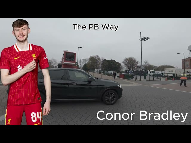 Liverpool players arriving at Anfield in their cars for Aston Villa game