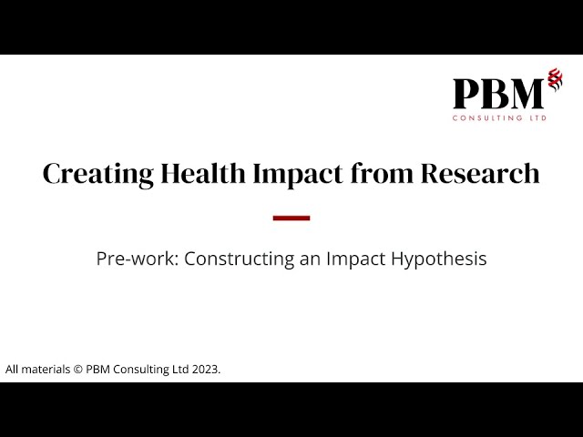 Crafting an Impact Hypothesis: A Guide to Articulating the Wider Implications of Your Research