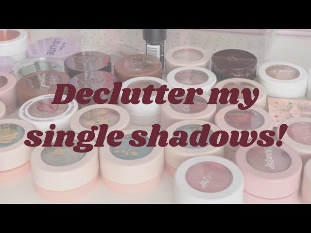 Makeup collection & declutter // part 4: single eyeshadows WITH swatches!