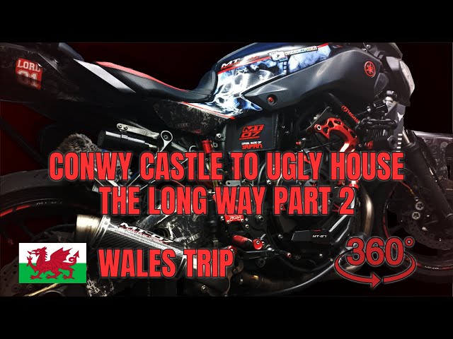 Conwy Castle to The Ugly House - Part 2 - MT 07 Turbo #insta360