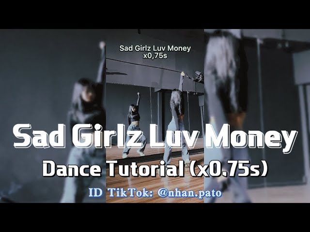 JENNIE - "Sad Girlz Luv Money" (Dance Practice) | Dance Tutorial Slow x0.75s