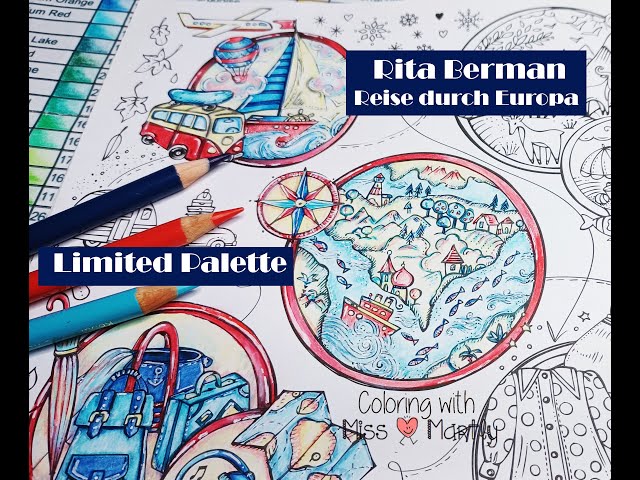 Using Limited Color Palette: Meine Reise durch Europa by Rita Berman | with Polychromos Part 3