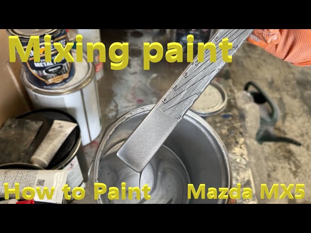 How to Mix Paint and Spray a Mazda MX5